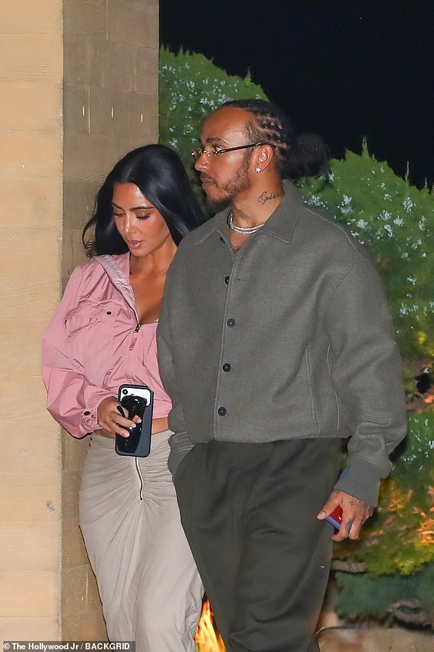 The SKIMS founder - who was first linked to the three-time Formula 1 World Champion earlier this year - and her new beau spent about two hours at the oceanfront restaurant