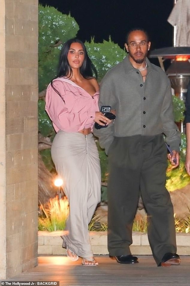 Kim Kardashian, 45, and her new boyfriend Lewis Hamilton, 41, stepped out for a bite on Saturday evening at Nobu in Malibu