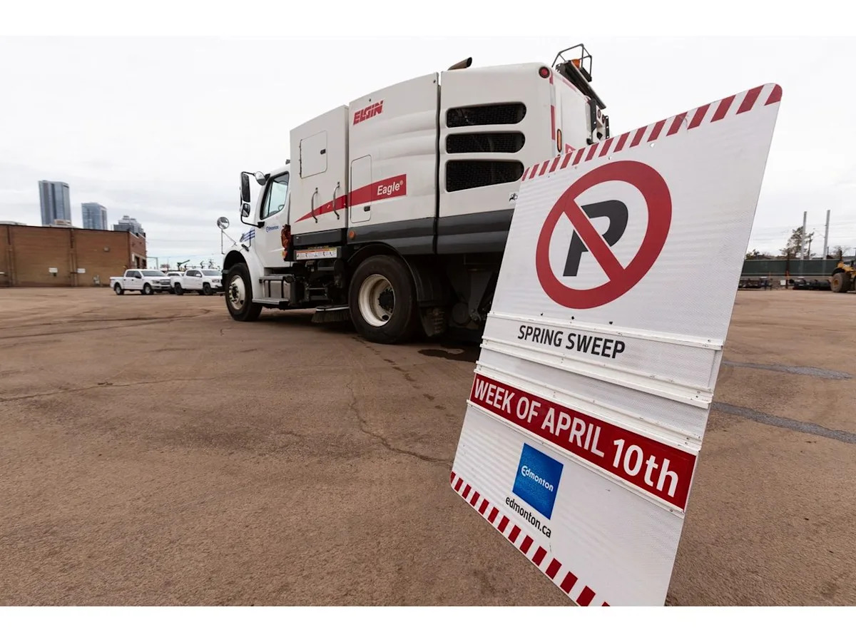Spring Sweeps hits Edmonton streets, with Parking bans starting April 20