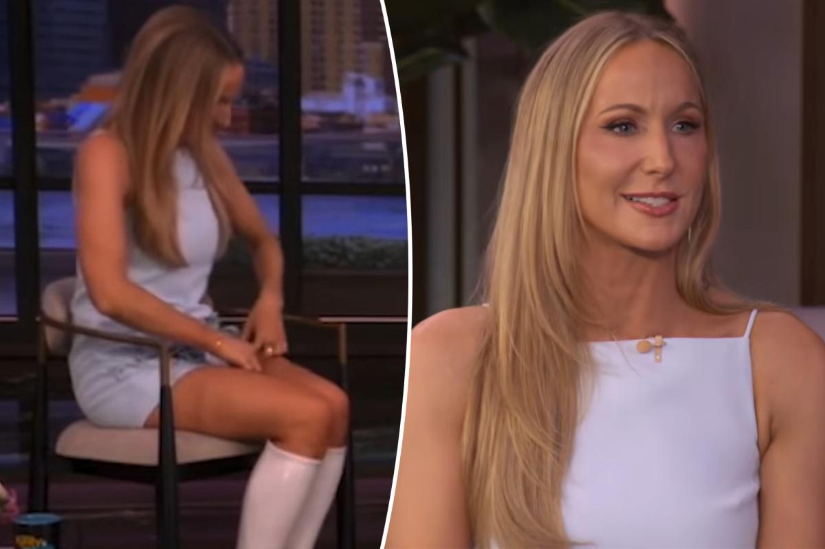 Nikki Glaser suffers wardrobe malfunction on 'Live with Kelly and Mark'