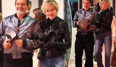 Melanie Griffith, ex-husband Antonio Banderas link arms on rare night out