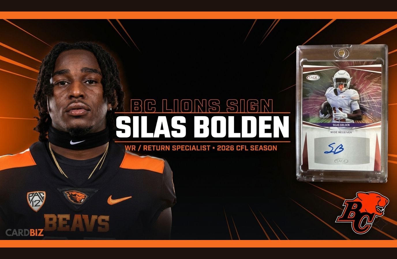 B.C. Lions Add Two: Bolden Bringing Speed & Card Value to Vancouver