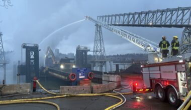 Air quality is being monitored after a barge fire in Surrey, B.C. | NanaimoNewsNOW