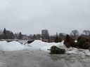 Ottawa Mayor Mark Sutcliffe shared this photo of melting snow at Fisher Park as part of his 