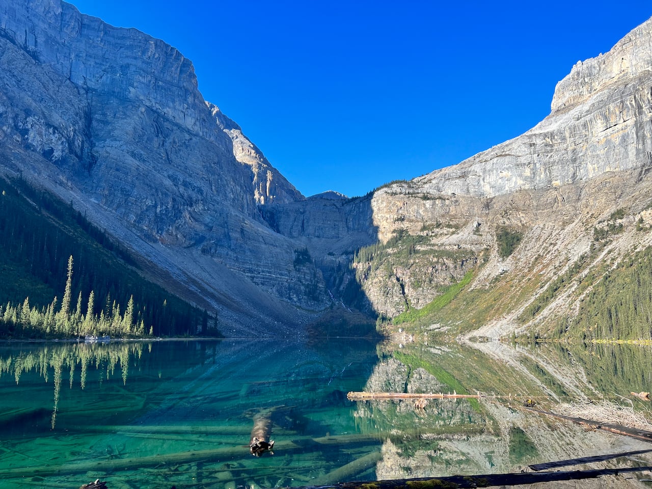 A remote lake in Banff National Park