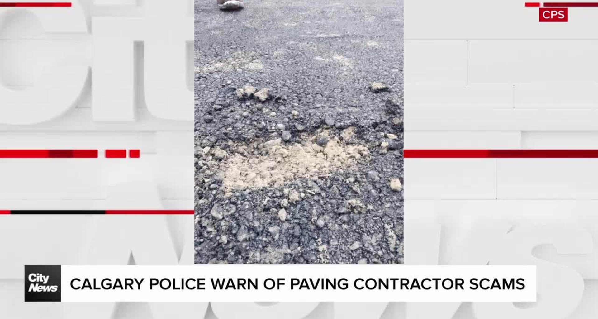 Calgary Police warn of paving contractor scams