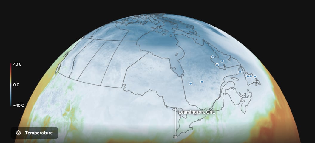 climate dashboard screenshot