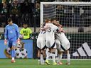 Vancouver Whitecaps forward Brian White, top right. The Whitecaps were one of the best in North American soccer not only because of their talent but because of the strength of their unity of purpose.