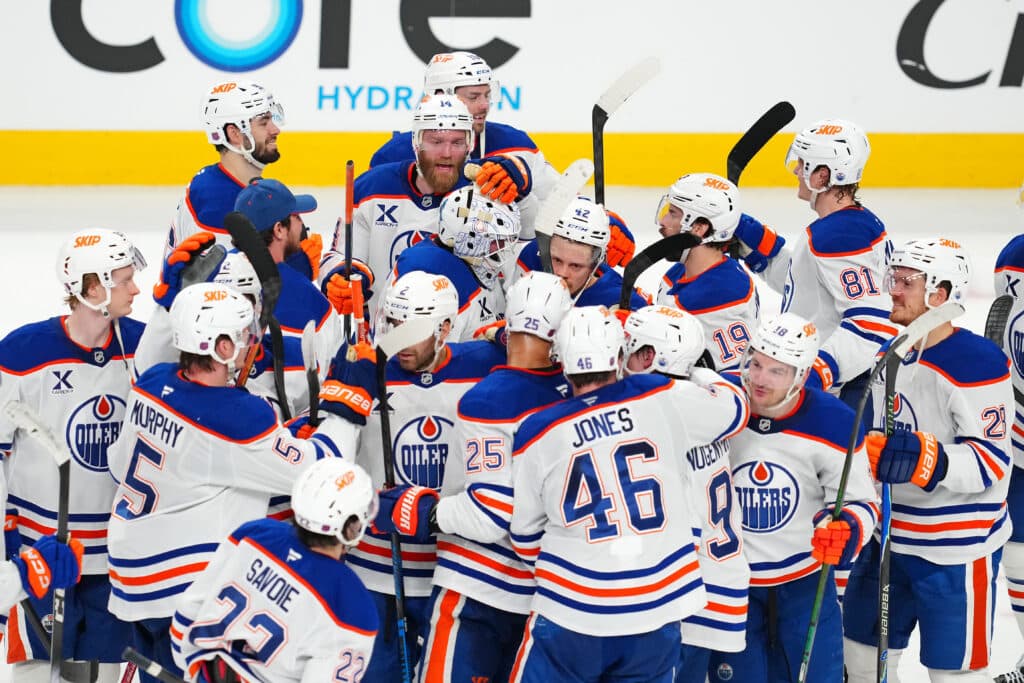 Edmonton Oilers celebrate