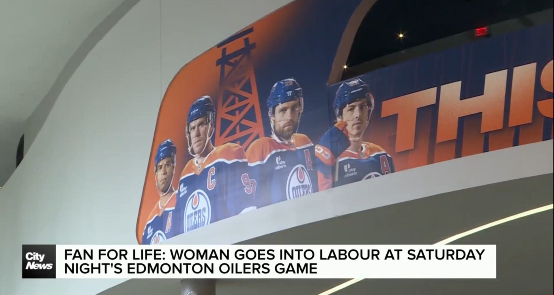 Woman goes into labour at Edmonton Oilers game