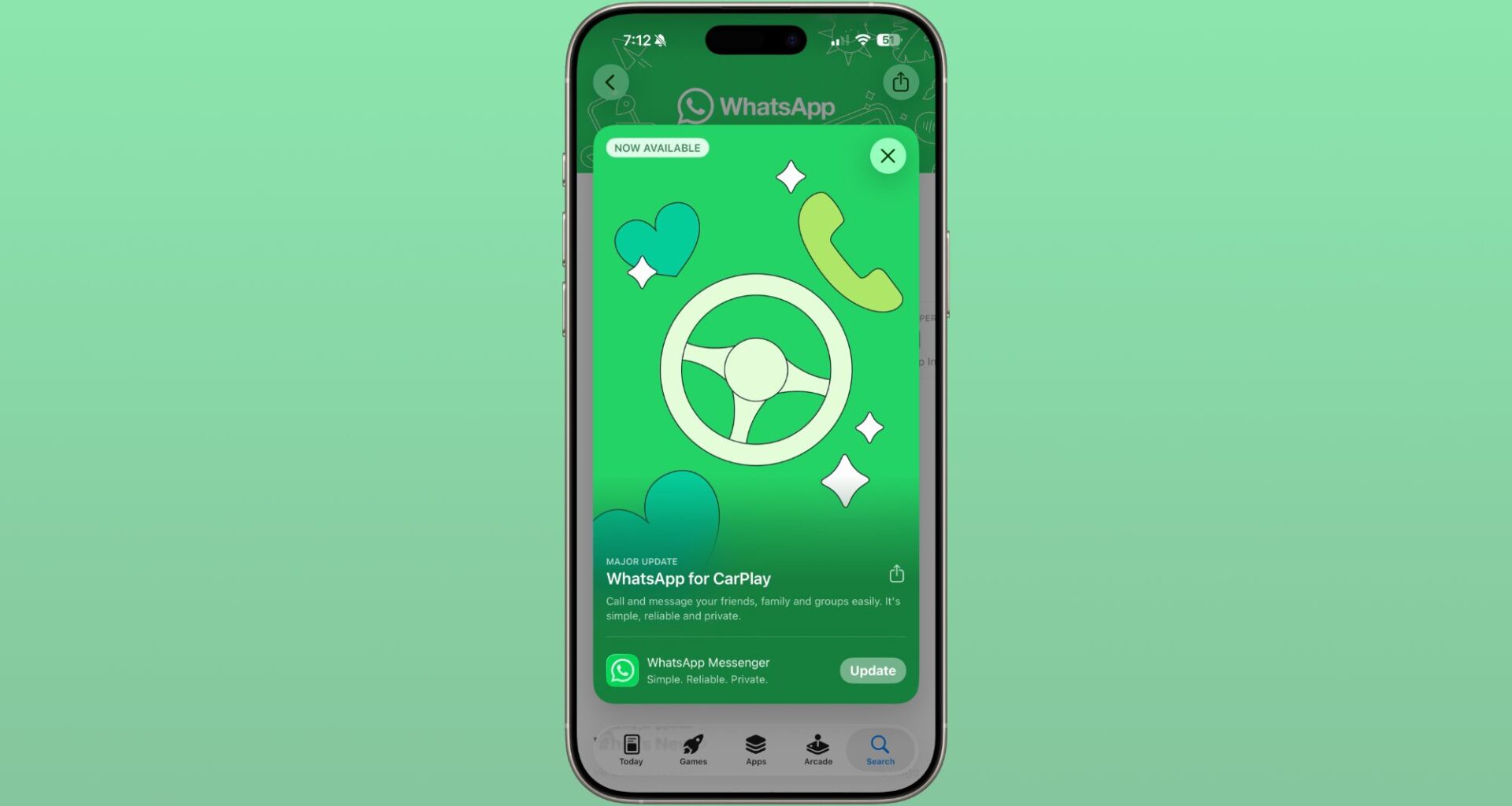 WhatsApp Gets New CarPlay App
