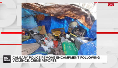 Calgary police remove encampment following violence, crime reports