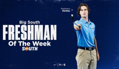 Hartley Named Big South Men's Golf Freshman of the Week
