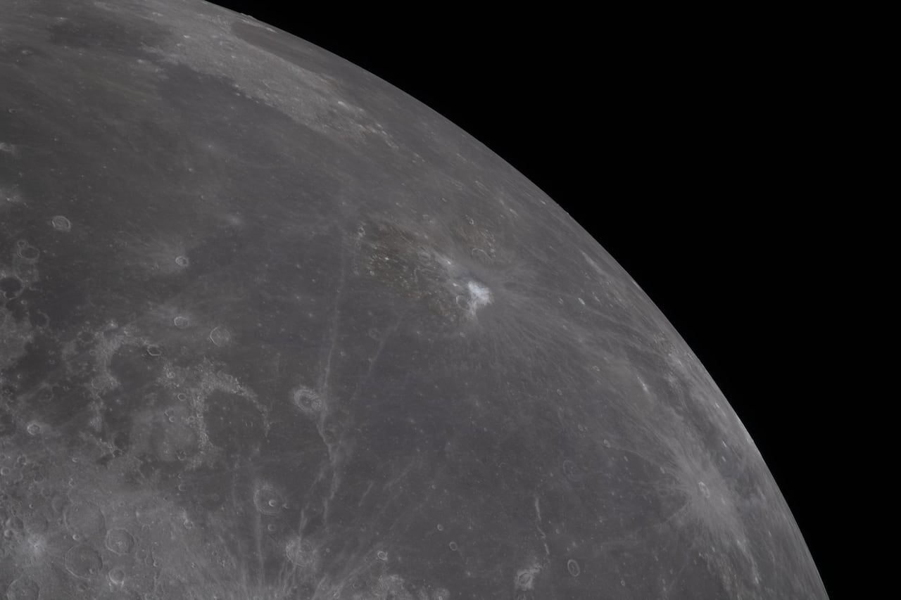 A view of the near side of the moon.