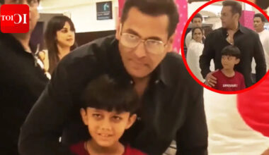 Salman Khan's security springs into action as fan puts arm around him; actor gestures team to calm down - WATCH |