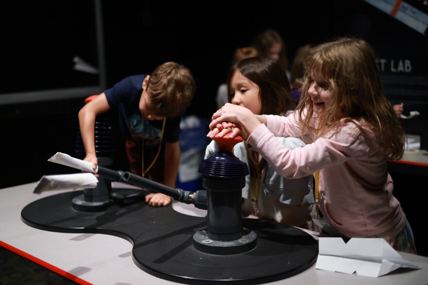 These Discovery Campers are building and testing rockets in the museum’s Buffalo In Space exhibit during summer camp, 2025.