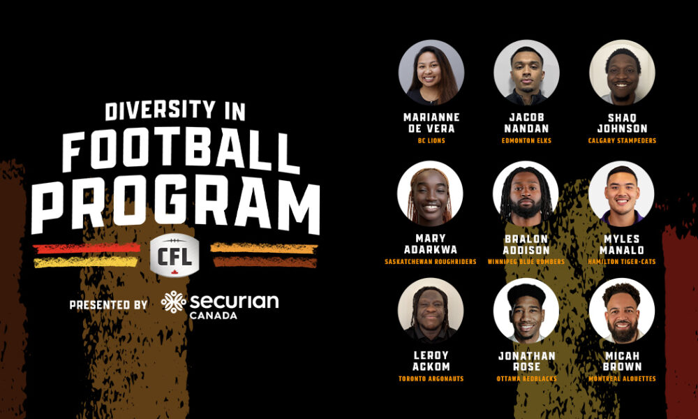 Diversity In Football Program Presented By Securian Canada Welcomes Nine New Participants