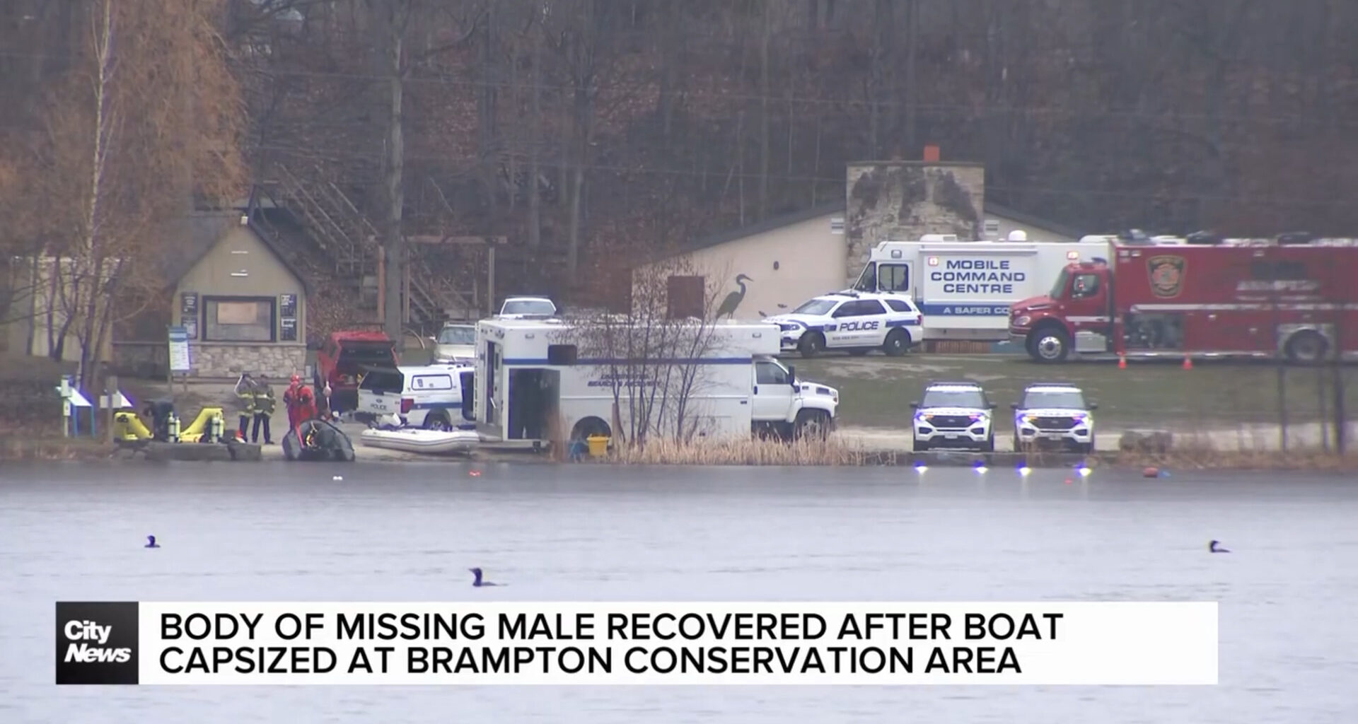 Body recovered after boat capsized at Brampton conservation area