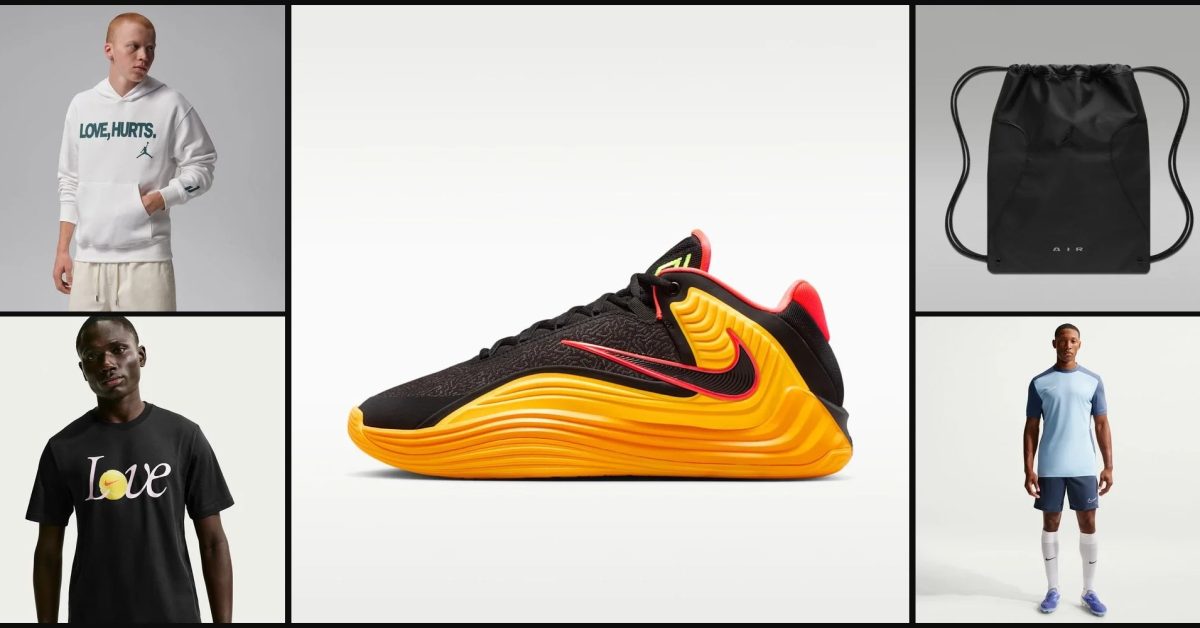 Giannis Freak 7 Shoes, NikeCourt Tennis Shirt, Jordan Element Gym Sack, more