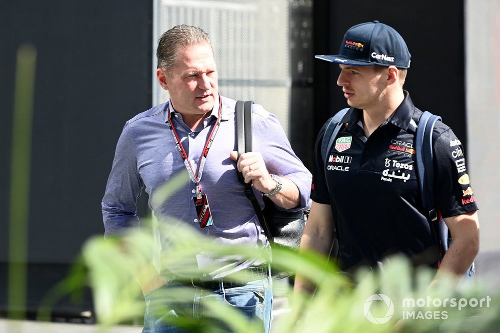 Max Verstappen, Red Bull Racing and his father Jos Verstappen 