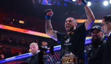 Carlos Ulberg says he lost title belt celebrating UFC 327 win