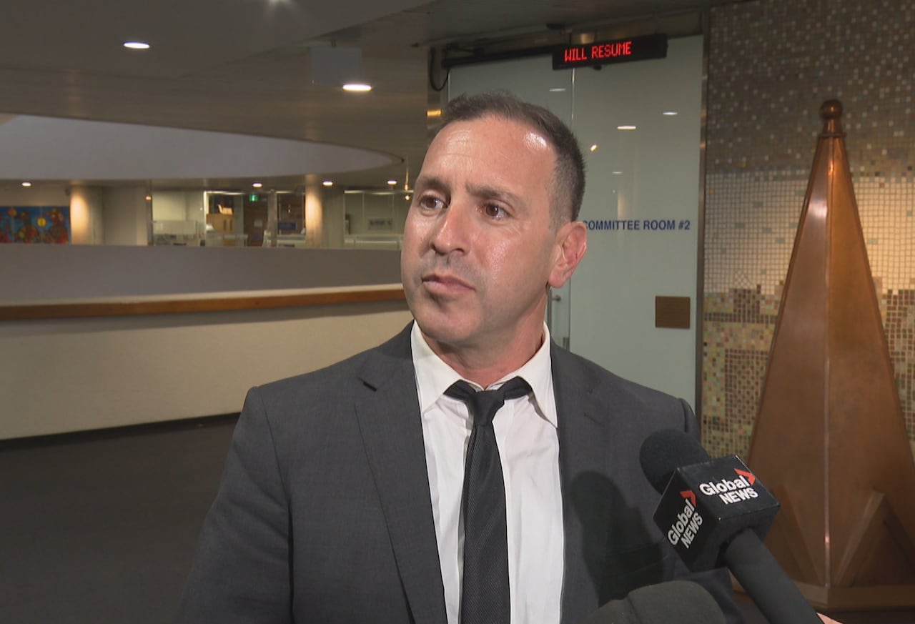 Coun. Josh Matlow, who sits on the TTC board, speaks to reporters before the board met on Wednesday.