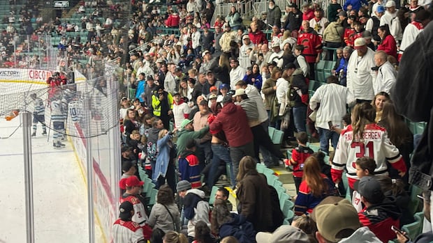 2 minutes in penalty box after unruly fans in Prince George disrupt WHL playoff game