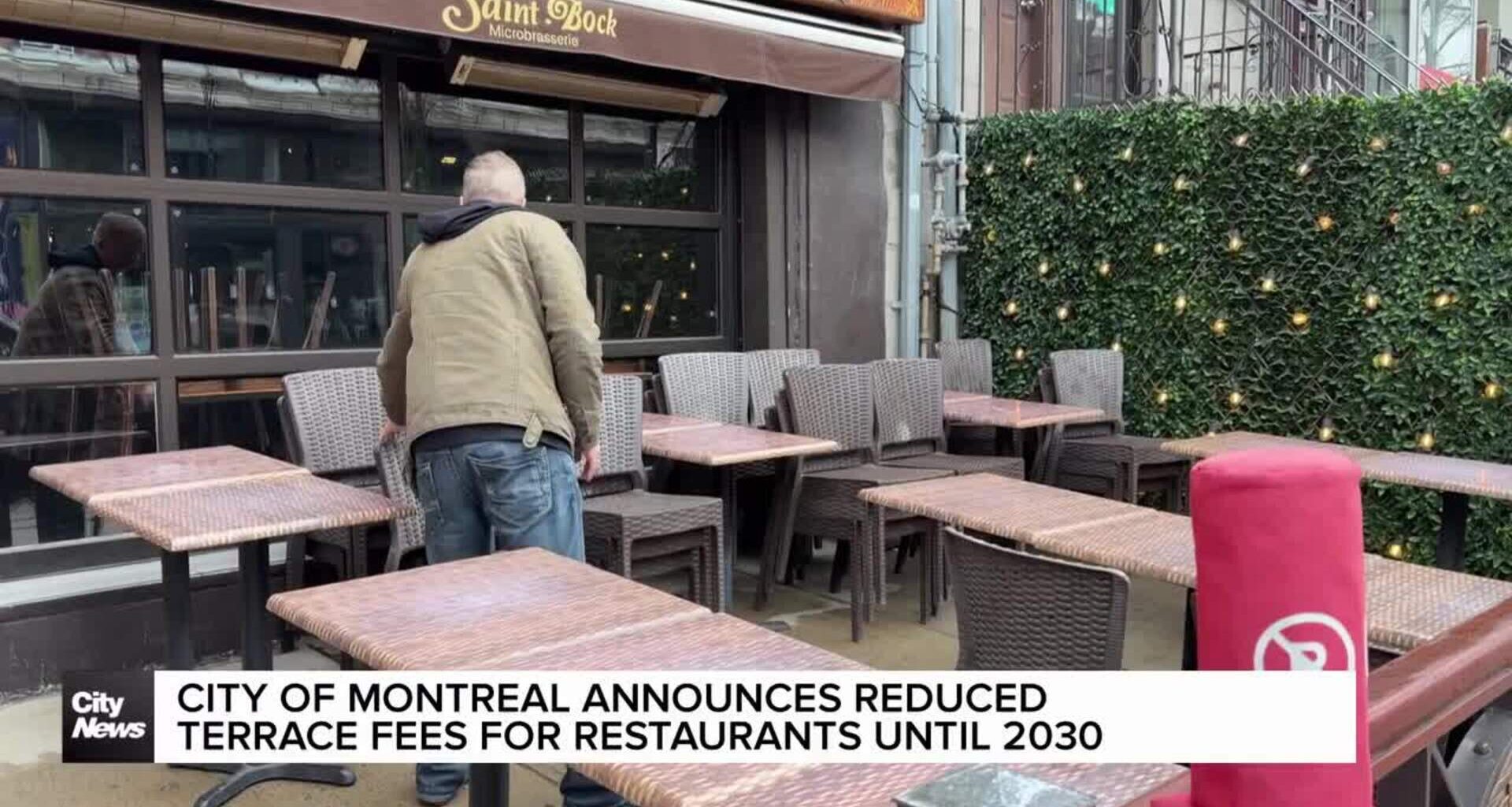 Montreal to reduce terrace fees until 2030