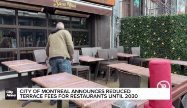 Montreal to reduce terrace fees until 2030