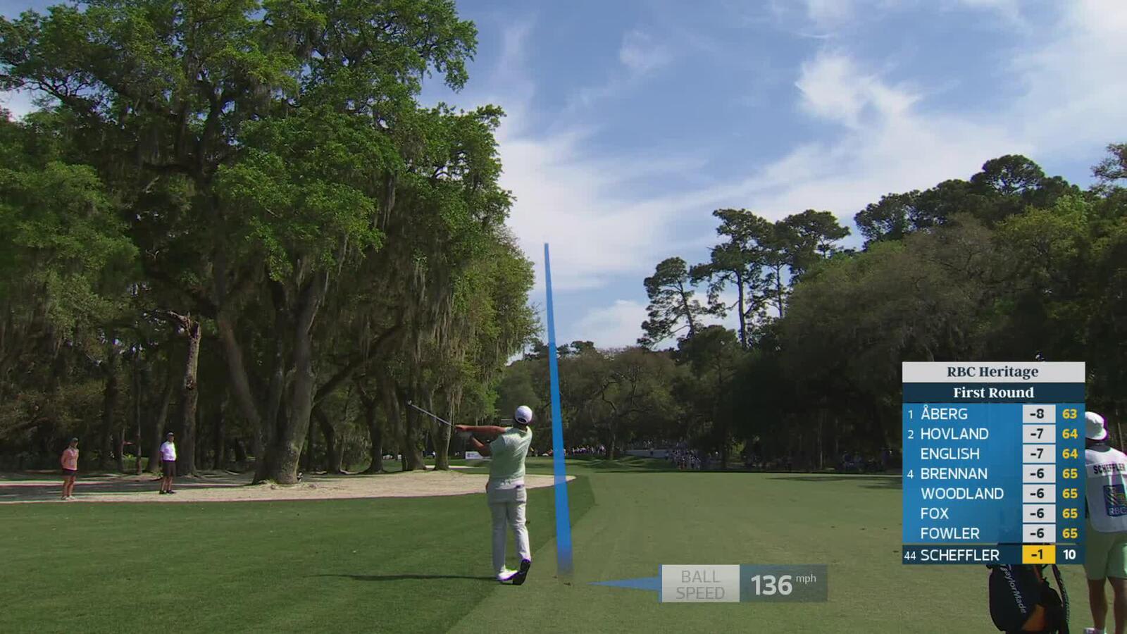 Scottie Scheffler's 178-yard approach sets up birdie on No. 11 at RBC Heritage