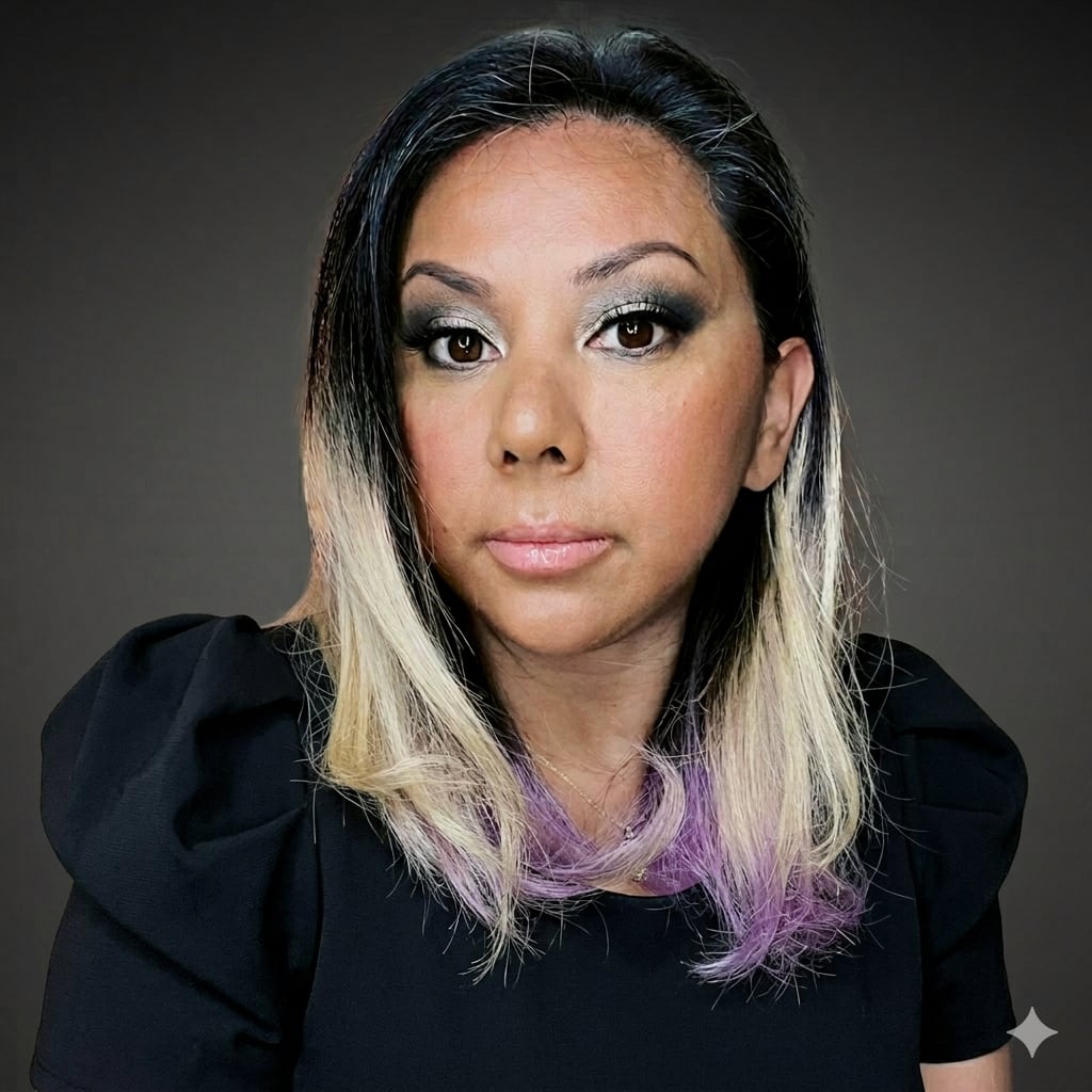 woman head and shoulders shot looking at camera