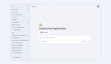 Notebooks are now available for free Gemini app users
