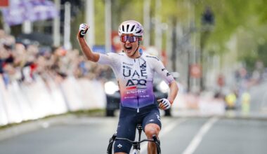 Paula Blasi celebrates as she wins the women's 2026 Amstel Gold Race (Photo: Marcel Van Hoorn / ANP / AFP)