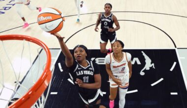 Aces' Dana Evans out indefinitely with left leg injury