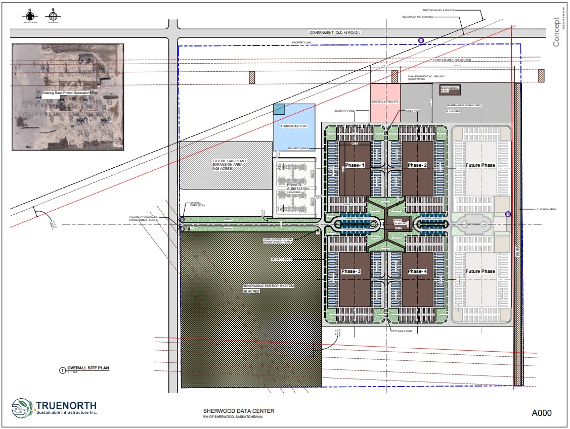 A site plan for an industrial development.