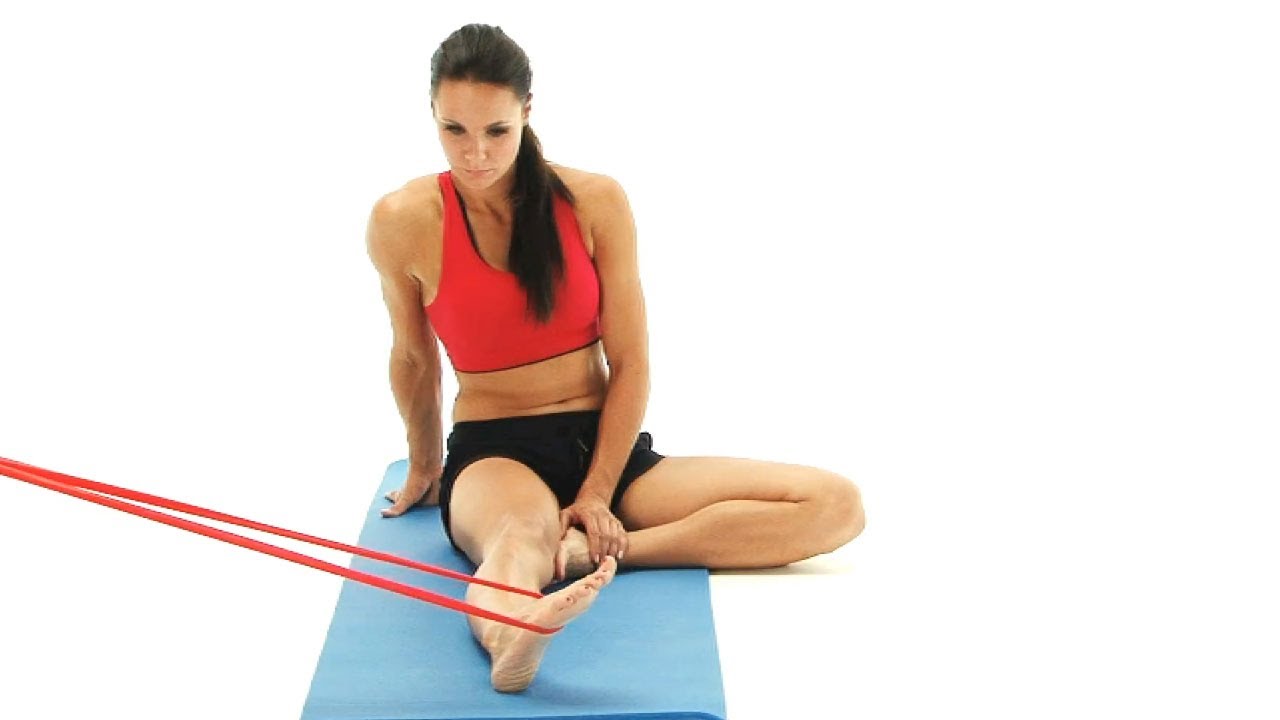 Ankle exercise - inversion with band - YouTube