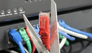 cutting Ethernet cable