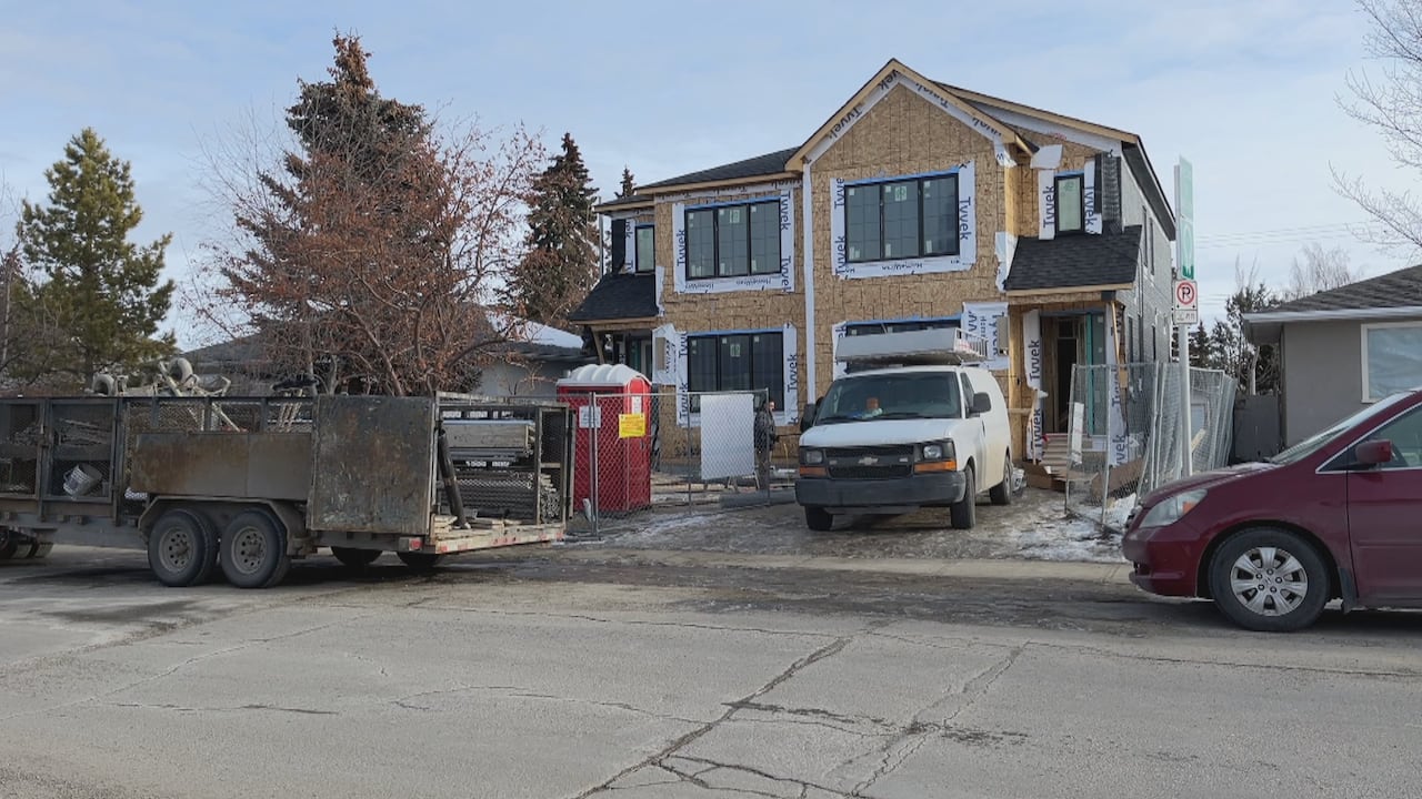 A large home under construction