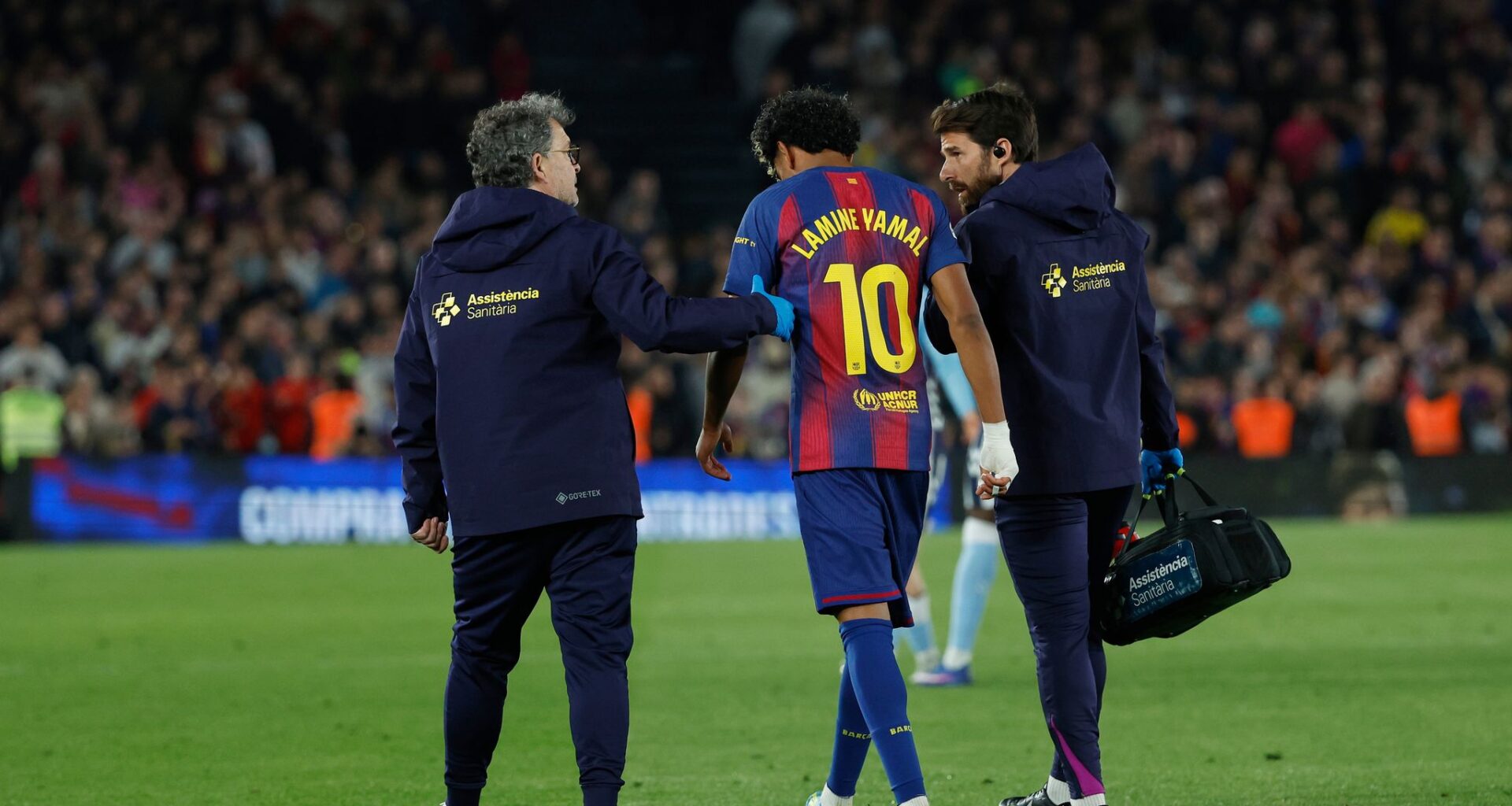 Barcelona edges Celta to restore 9-point lead over Real Madrid but Yamal and Cancelo injured