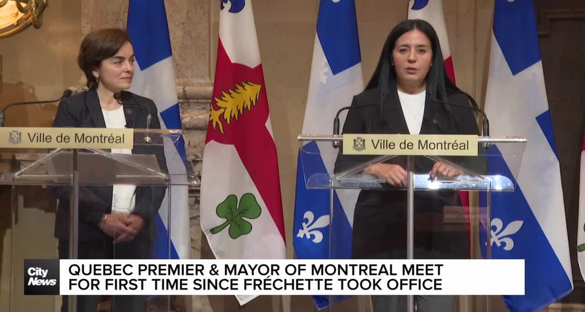 Quebec premier, Montreal mayor meet for first time at city hall