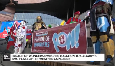 Parade of wonders switches location to Calgary’s BMO plaza after weather concerns