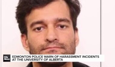 Edmonton police warn of harassment incidents at the University of Alberta