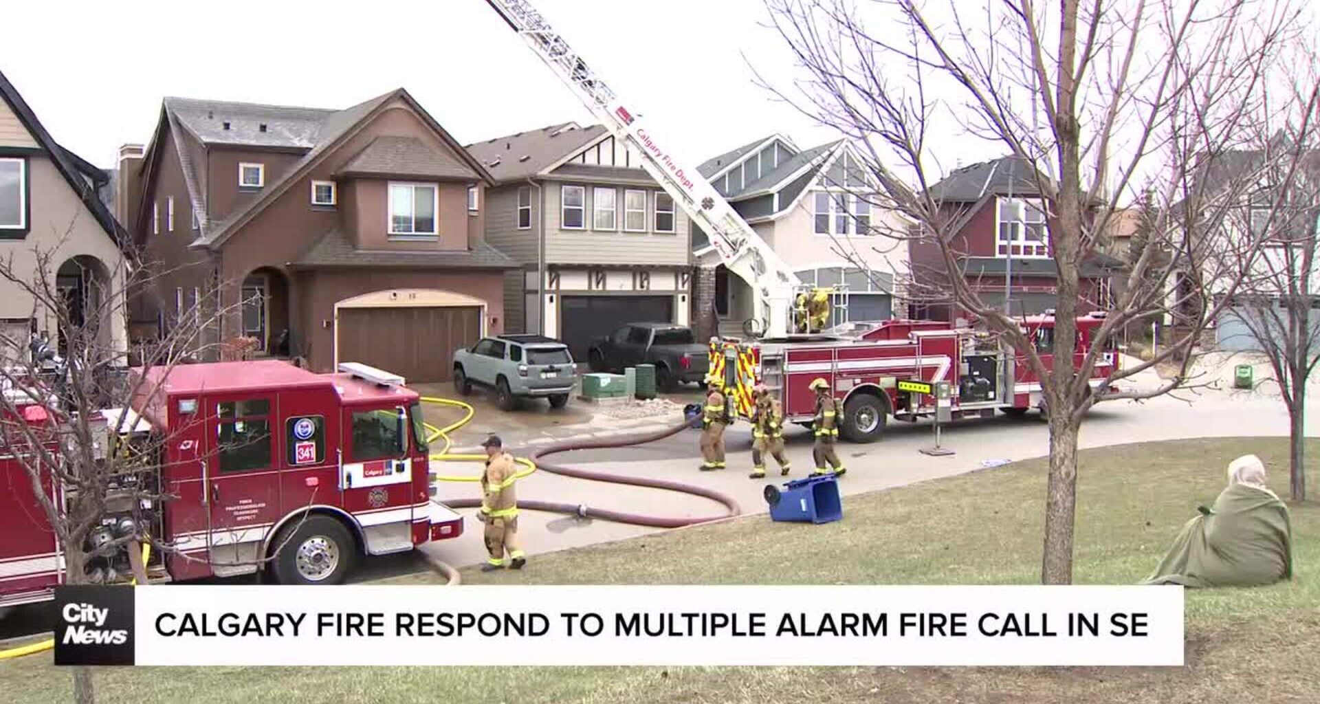 Calgary Fire respond to multiple alarm fire call in SE