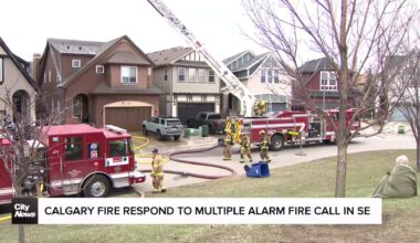 Calgary Fire respond to multiple alarm fire call in SE