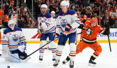 McDavid scores, but Oilers' defence leaky to trail in playoff series against Ducks