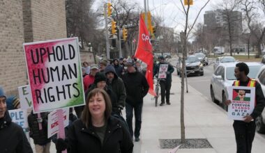 Winnipeggers rally against 'endless wars' in march through downtown