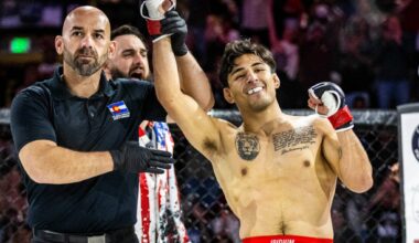 See photos from Andrew Alirez's 43 second TKO victory in his debut MMA fight