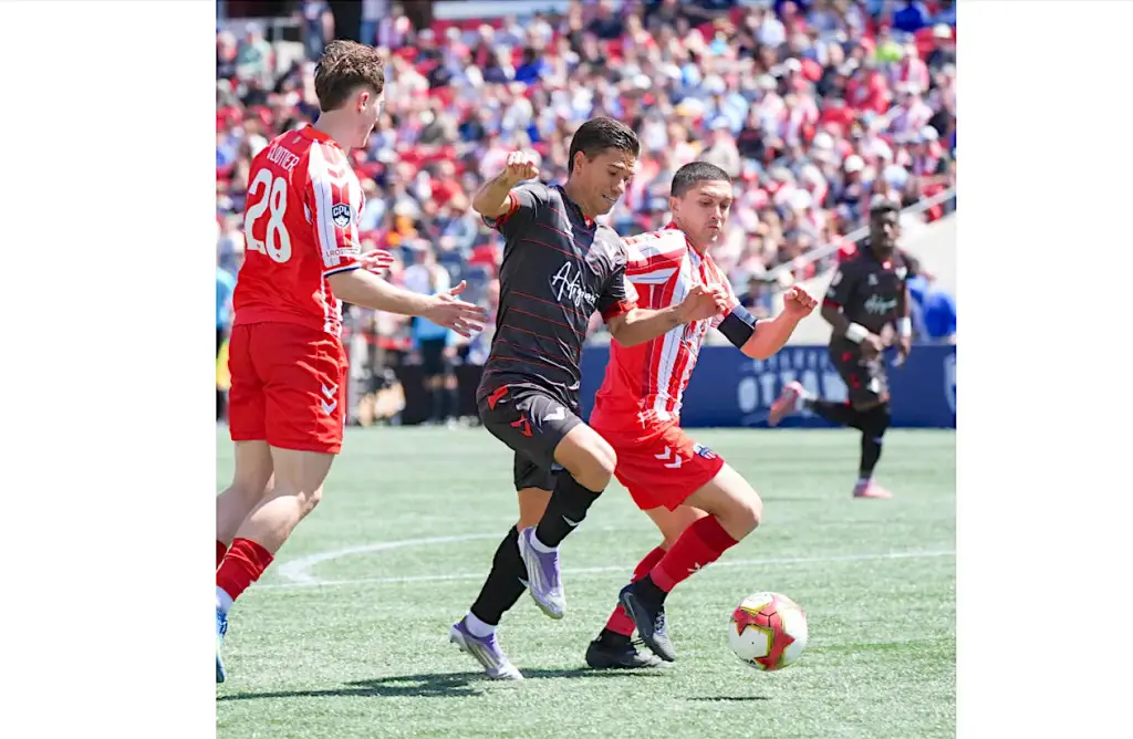 A late equalizer stole what would have been Vancouver FC&rsquo;s first win of 2026, and first ever at TD Place in Ottawa, turning it into a 1-1 tie. (Special to Langley Advance Times)