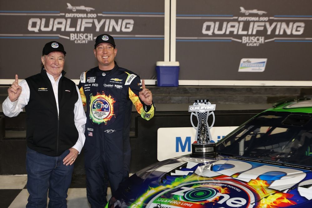 Kyle Busch and Richard Childress after winning pole for 2026 Daytona 500