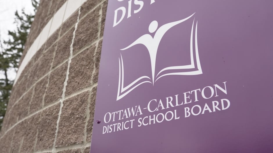 A purple sign that reads OCDSB.